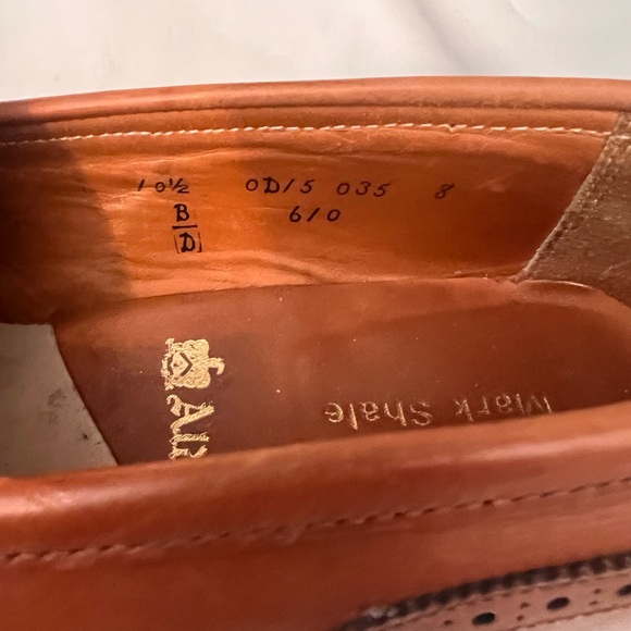 Alden style 6572/610 Cognac Chestnut Brown Kiltie Wingtip Loafer Sz 10.5 - Picture 5 of 7